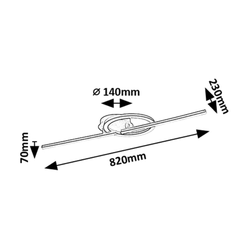 Rabalux - Candeeiro de teto LED, 24 W, 230 V, 4000 K, 82 cm de comprimento