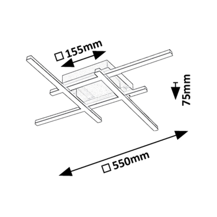 Rabalux - Luminária de tecto LED/24W/230V 4000K 55x55 cm