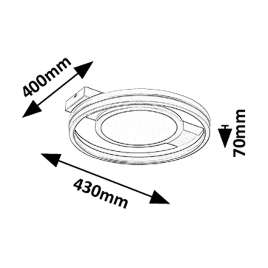 Rabalux - Candeeiro de tecto LED RGB dimerizável LED/40W/230V 3000-6500K + controlo remoto Ø 43 cm