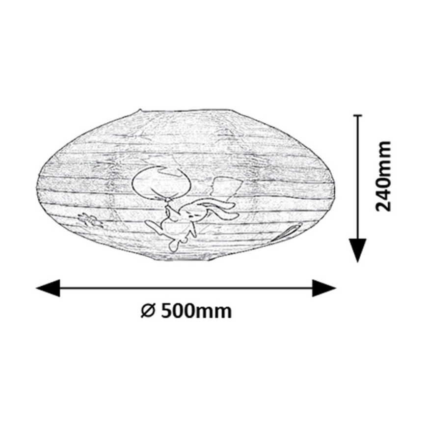 Rabalux - Abajur de criança para candeeiro max. 40W diâmetro 50 cm