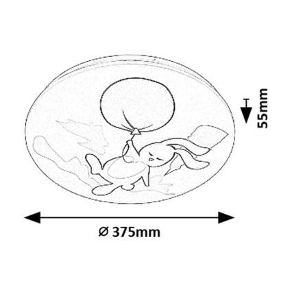 Rabalux - Plafon LED infantil 24W/230V 3000K Ø 37,5 cm