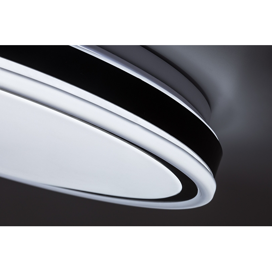 Rabalux - Luminária de teto LED dimerizável LED/20W/230V 3000-6500K diâmetro 38,5 cm preta + controlo remoto