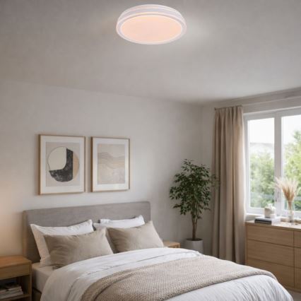 Rabalux - Candeeiro de tecto LED dimerizável LED/23W/230V 3000-6500K diâmetro 38,5 cm branco + comando remoto