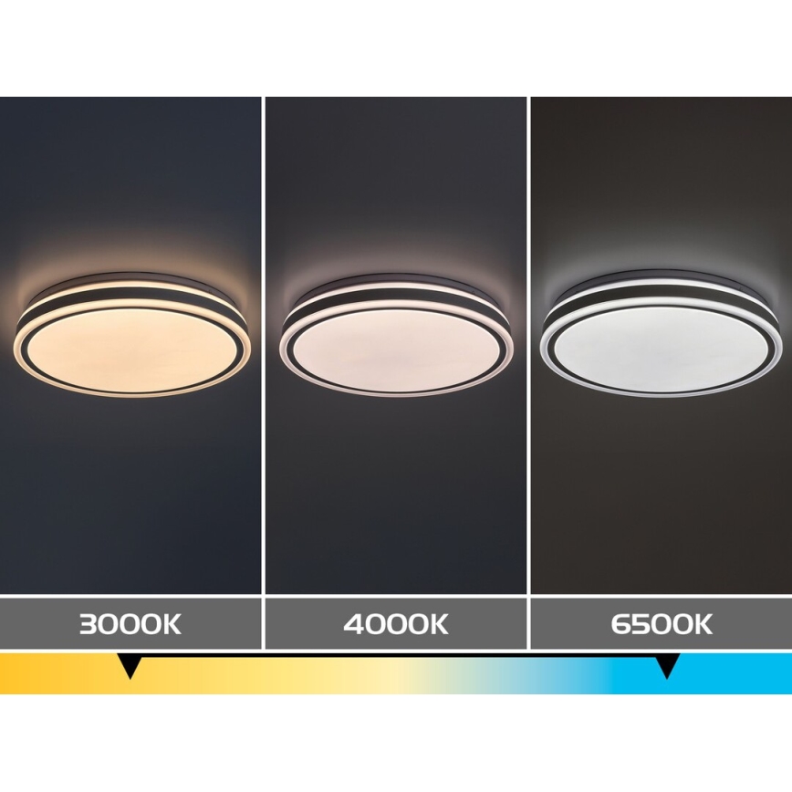 Rabalux - Candeeiro de tecto LED dimerizável LED/23W/230V 3000-6500K diâmetro 38,5 cm branco + comando remoto