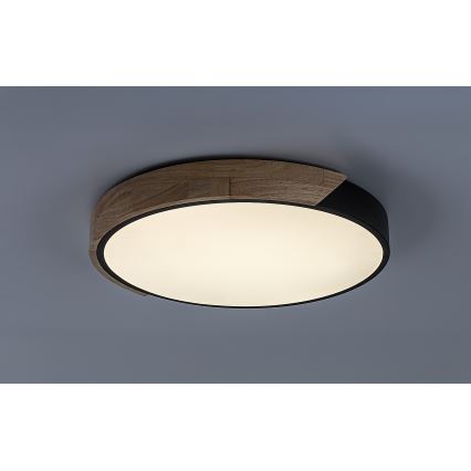 Rabalux - Luminária de teto LED/24W/230V 4000K preto/carvalho Ø 41 cm
