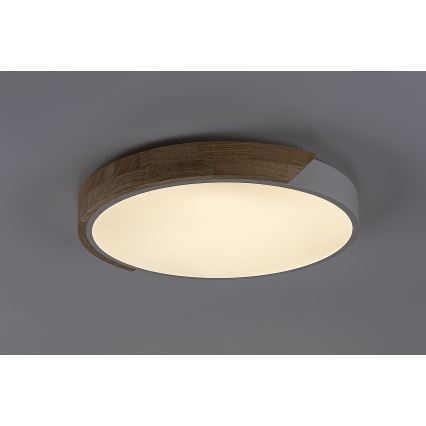 Rabalux - Candeeiro de tecto LED/24W/230V 3000K branco/carvalho Ø 41 cm