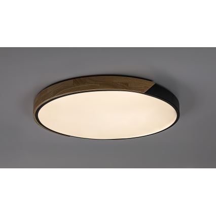 Rabalux - Candeeiro de tecto LED/42W/230V 3000/4000/6500K preto/carvalho Ø 61 cm