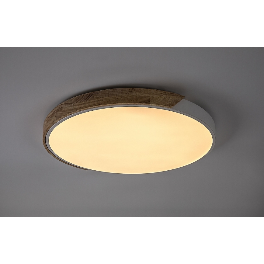Rabalux - Candeeiro de tecto LED 40W/230V 3000/4000/6500K branco/carvalho Ø 61 cm