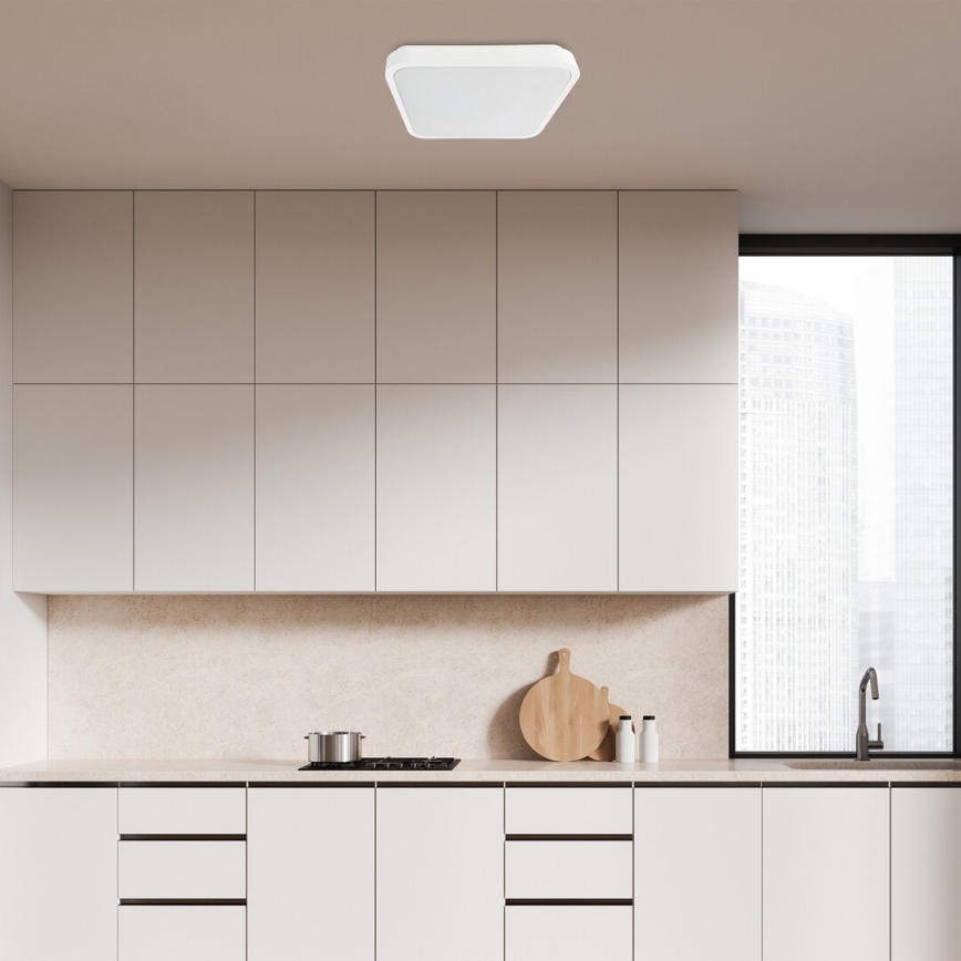 Rabalux - Iluminação de teto para casa de banho LED com regulação LED/36W/230V 3000-6000K IP44 42x42 cm branco + comando