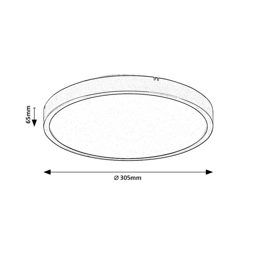 Rabalux - Iluminação de teto para casa de banho LED LED/18W/230V 3000/4000/6000K IP44 diâmetro 30,5 cm branco