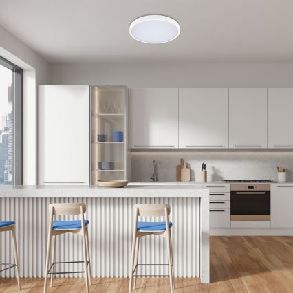 Rabalux - Plafon LED RGB regulável para casa de banho LED/36W/230V 3000-6000K Wi-Fi Tuya IP44 diâmetro 42 cm branco