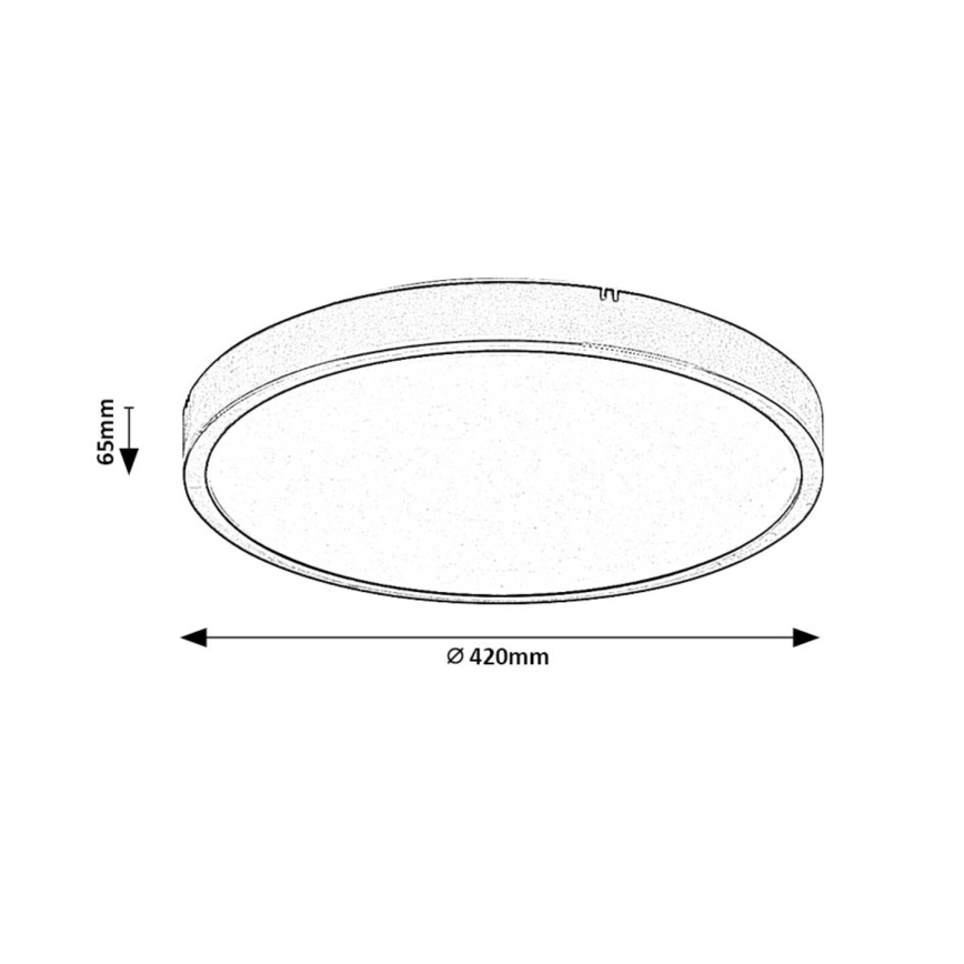Rabalux - Plafon LED RGB regulável para casa de banho LED/36W/230V 3000-6000K Wi-Fi Tuya IP44 diâmetro 42 cm branco