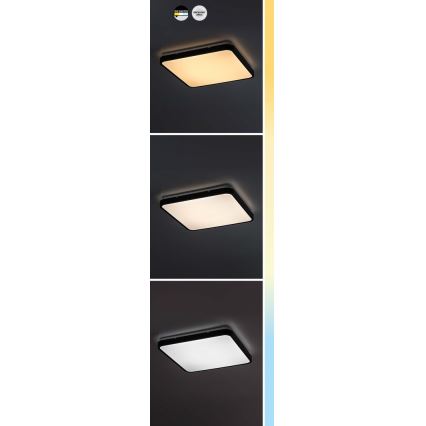 Rabalux - Iluminação de teto para casa de banho LED LED/36W/230V 3000/4000/6000K IP44 42x42 cm preto