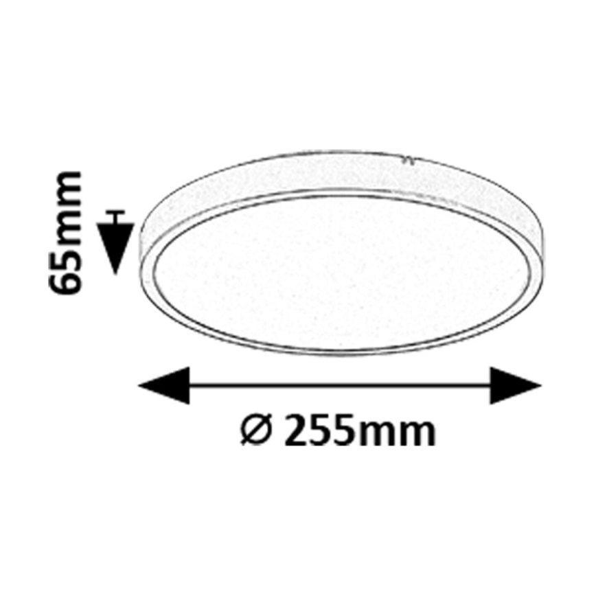 Rabalux - Iluminação de teto para casa de banho LED LED/12W/230V 3000/4000/6000K IP44 diâmetro 25,5 cm preto