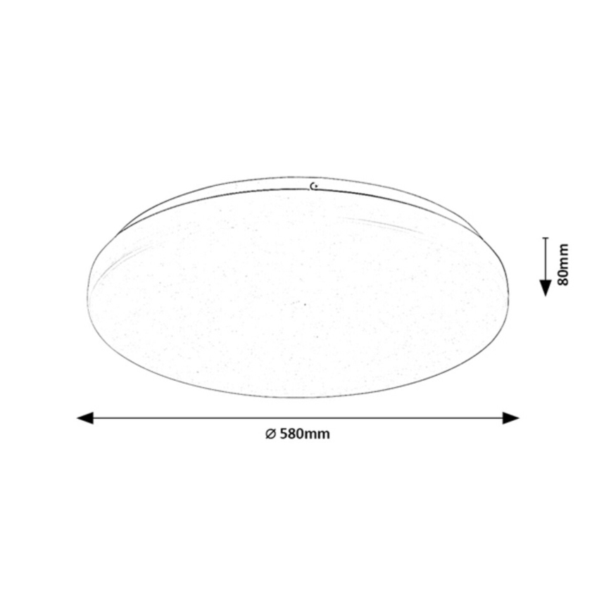 Rabalux - Plafon LED dimerizável LED/60W/230V 3000-6500K diâmetro 58 cm + comando à distância