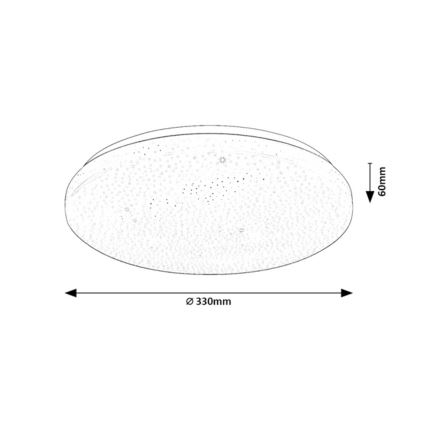 Rabalux - Luminária de tecto LED regulável LED/22W/230V 3000-6500K Ø 33 cm + comando à distância