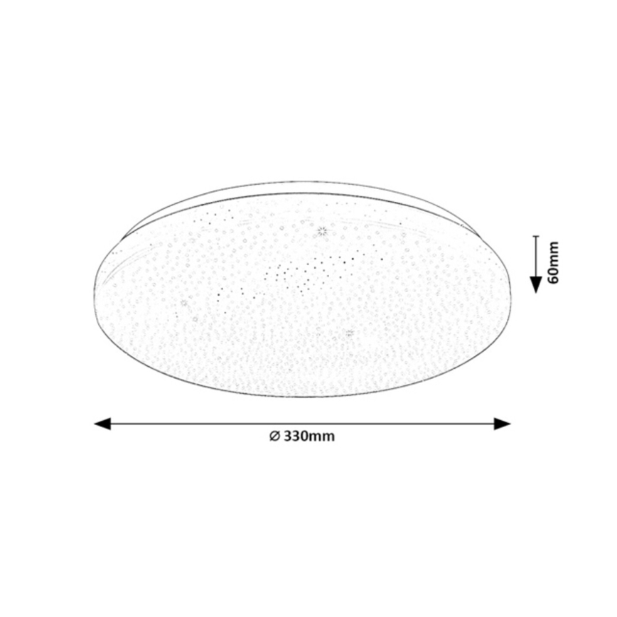 Rabalux - Luminária de tecto LED regulável LED/22W/230V 3000-6500K Ø 33 cm + comando à distância