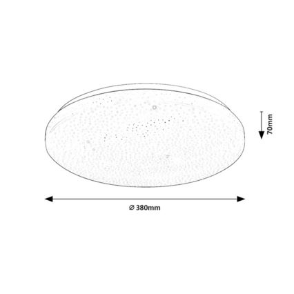 Rabalux - Luminária de tecto LED regulável LED/34W/230V 3000-6500K Ø 38 cm + comando remoto