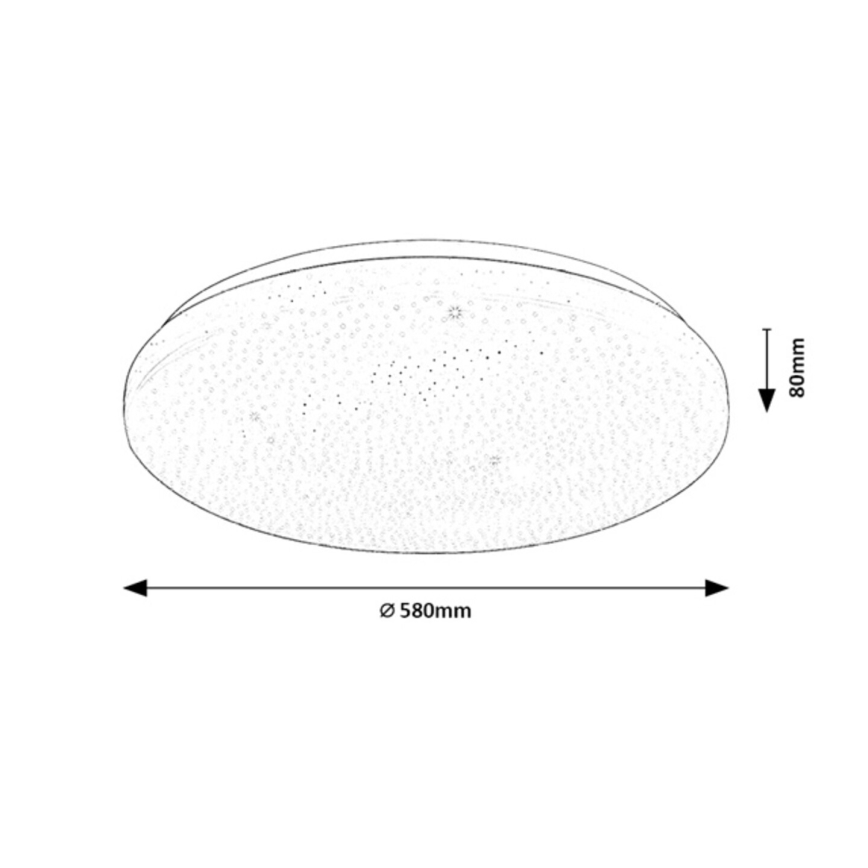 Rabalux - Candeeiro de tecto LED regulável LED/60 W/230 V 3000–6500 K Ø 58 cm + comando remoto