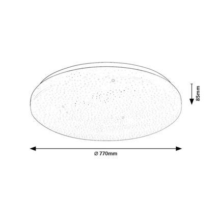 Rabalux - Candeeiro de teto LED dimerizável LED/80W/230V 3000-6500K Ø 77 cm + comando remoto