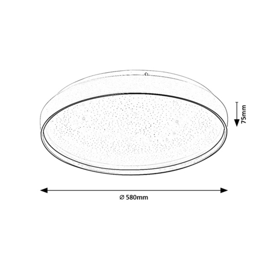 Rabalux - Candeeiro de tecto LED dimável LED/60W/230V 3000–6500 K diâmetro 58 cm + comando remoto