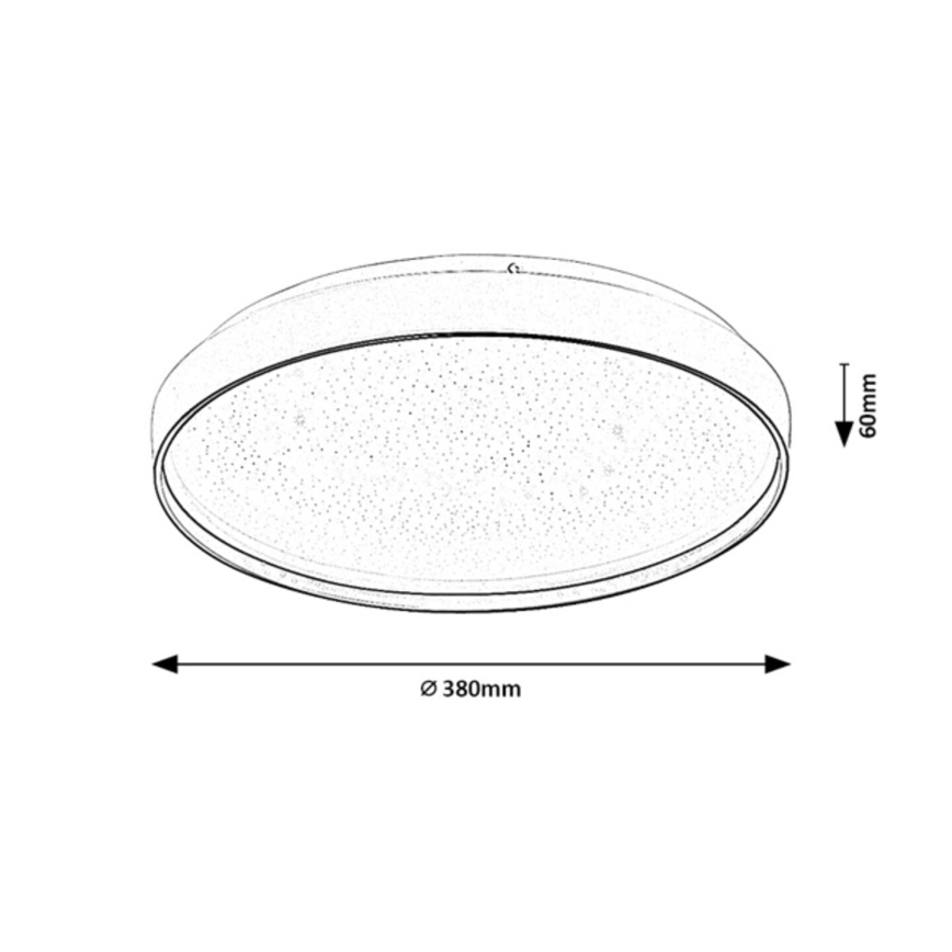 Rabalux - Luminária de teto LED regulável LED/34W/230V 3000-6500K diâmetro 38 cm + controlo remoto