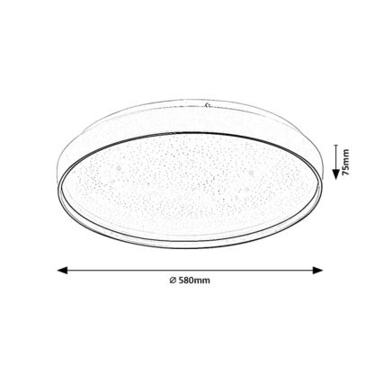 Rabalux - Candeeiro de teto LED dimerizável LED/60W/230V 3000-6500K Ø 58 cm + controlo remoto