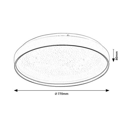Rabalux - Luminária de teto LED regulável LED/80W/230V 3000-6500K diâmetro 77 cm + controlo remoto