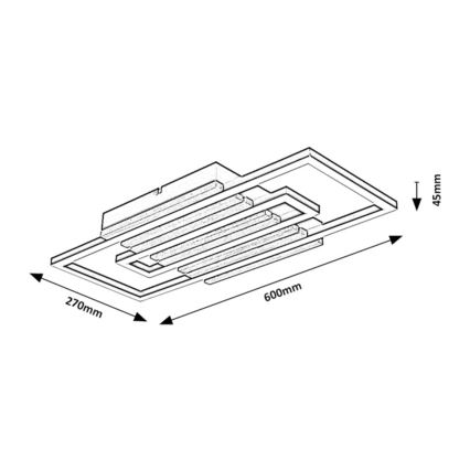 Rabalux - Candeeiro de tecto LED/28W/230V 3000/4500/6000K
