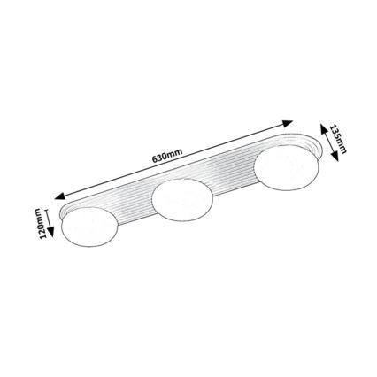 Rabalux - Luminária de teto 3xG9/25W/230V 63x13,5 cm
