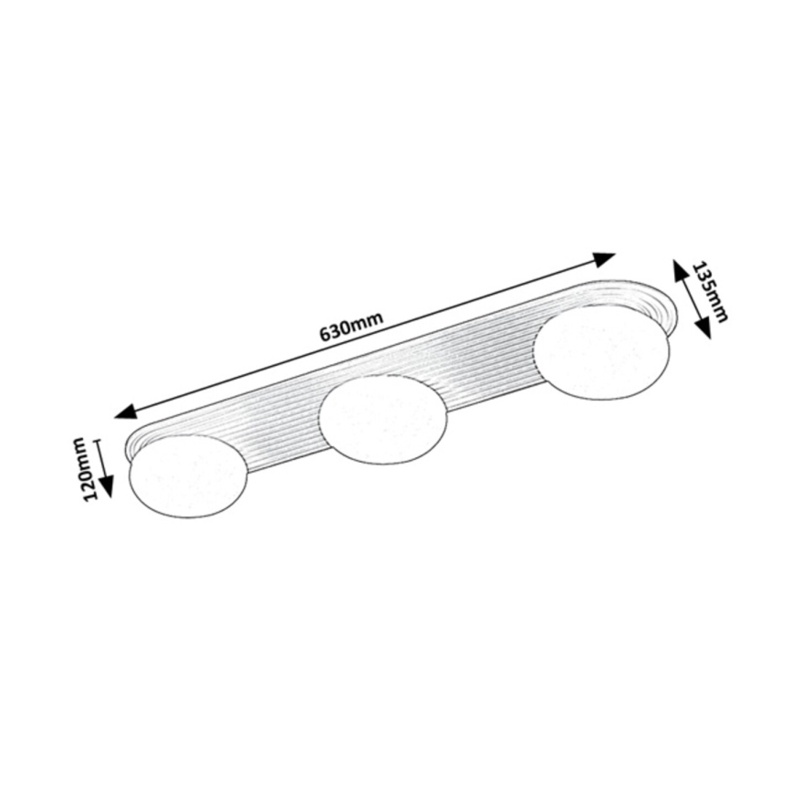 Rabalux - Luminária de teto 3xG9/25W/230V 63x13,5 cm