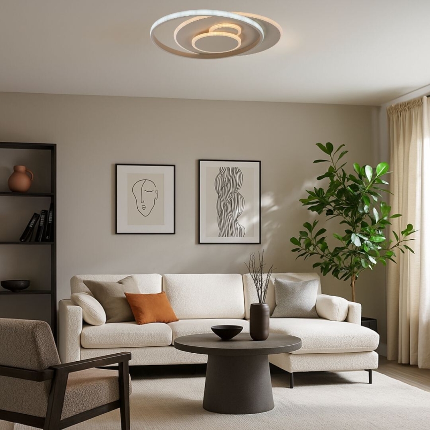 Rabalux - Candeeiro de teto LED regulável LED/57W/230V 3000-6000K 48,5x40 cm + controlo remoto