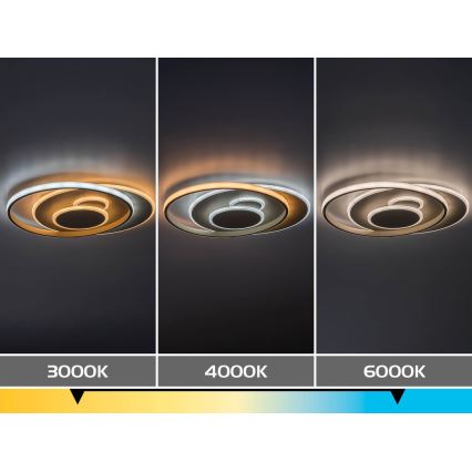 Rabalux - Candeeiro de teto LED regulável LED/57W/230V 3000-6000K 48,5x40 cm + controlo remoto