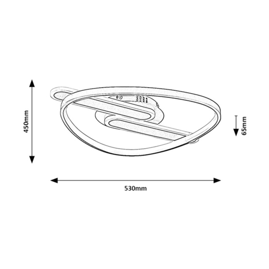 Rabalux - Luminária de teto LED regulável LED/60W/230V 3000-6000K 53x45 cm + comando remoto