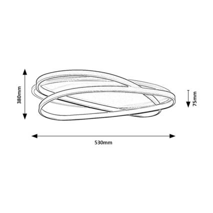 Rabalux - Plafon LED dimerizável 57W/230V 3000-6000K 53x38 cm + controlo remoto