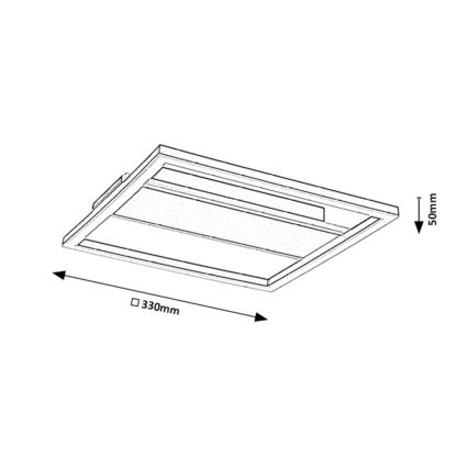Rabalux - Candeeiro de tecto LED/24W/230V 33x33 cm