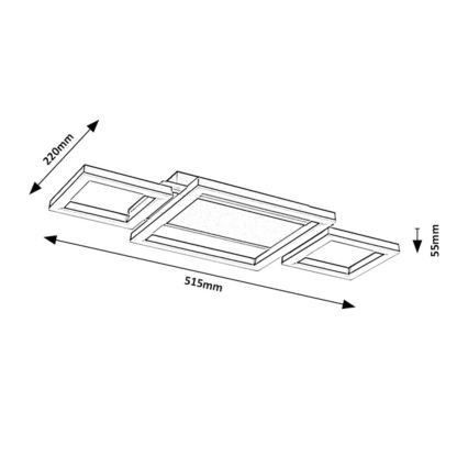 Rabalux - Candeeiro de teto LED/24W/230V 51,5x22 cm