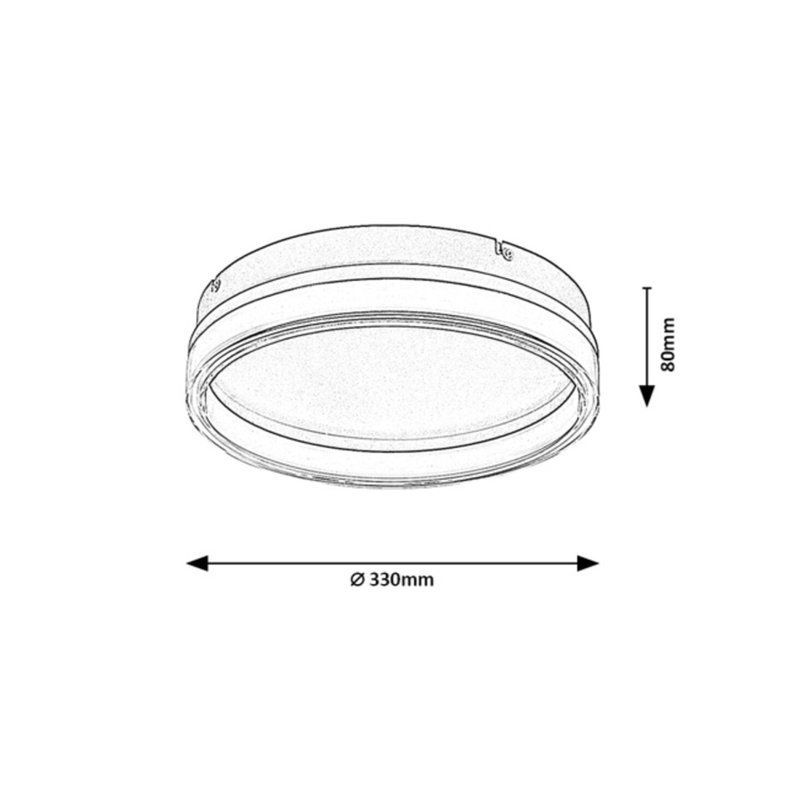 Rabalux - Candeeiro de teto LED regulável LED/18W/230V 3000-6500K Ø 33 cm + controlo remoto