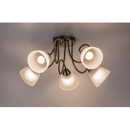 Rabalux - Candeeiro de tecto sobreposto 5xE27/60W/230V