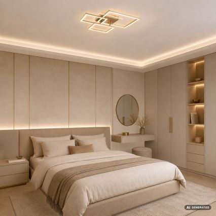 Rabalux - Luminária de teto LED/40W/230V 3000K 50x50 cm dourada