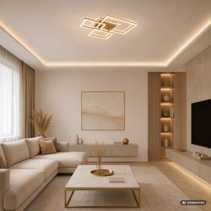 Rabalux - Luminária de teto LED/40W/230V 3000K 50x50 cm dourada