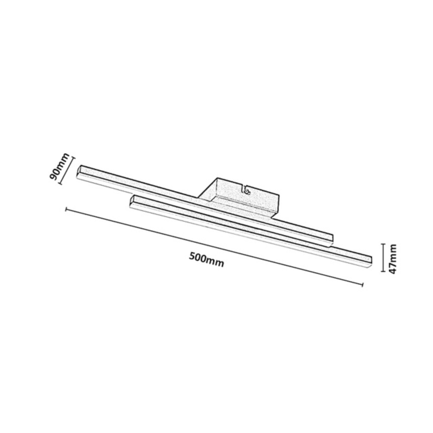 Rabalux - Luminária de teto LED/12W/230V 4000K preta
