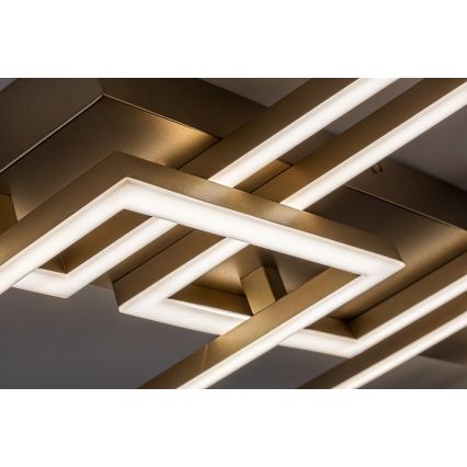 Rabalux - Luminária de teto LED dimerizável LED/40W/230V 3000-6500K 33x100 cm dourada + controlo remoto