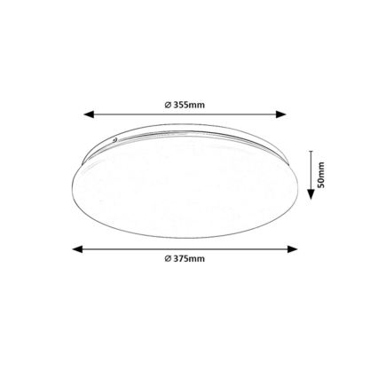 Rabalux - Plafon para casa de banho LED/24W/230V IP44 4000K Ø 37,5 cm