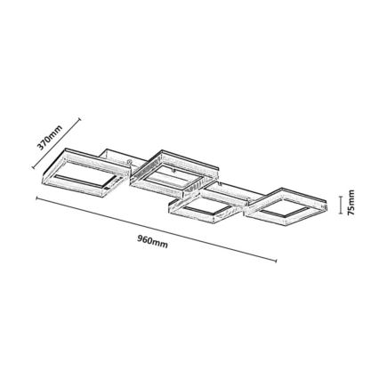 Rabalux - Candeeiro de tecto LED dimerizável LED/40W/230V 3000-6500K + controlo remoto