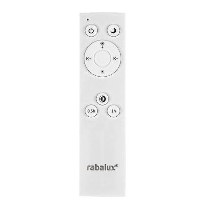 Rabalux - Luminária de teto LED regulável LED/24W/230V 3000-6500K Ø 38 cm branca + controlo remoto