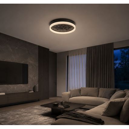 Rabalux - Luminária de teto LED dimerizável LED/24W/230V 3000-6500K Ø 40 cm preta + comando remoto