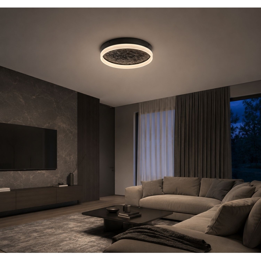 Rabalux - Luminária de teto LED dimerizável LED/24W/230V 3000-6500K Ø 40 cm preta + comando remoto