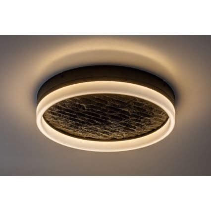 Rabalux - Luminária de teto LED dimerizável LED/24W/230V 3000-6500K Ø 40 cm preta + comando remoto