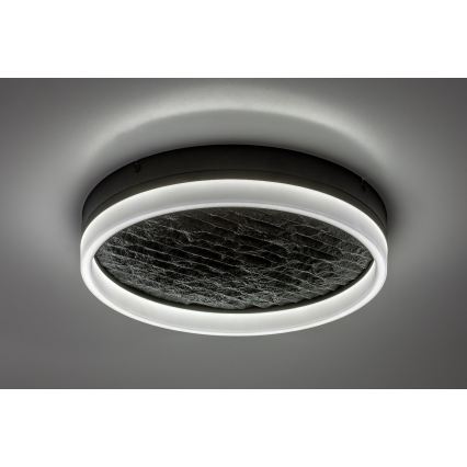 Rabalux - Luminária de teto LED dimerizável LED/24W/230V 3000-6500K Ø 40 cm preta + comando remoto